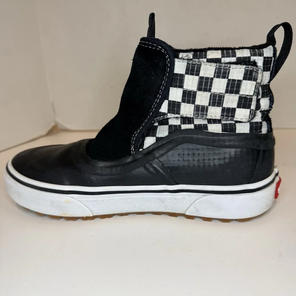 Vans Quarter Slip On Hi Terrain V MTE Black White Check Boots Kids Youth Size 3 - Picture 11 of 16